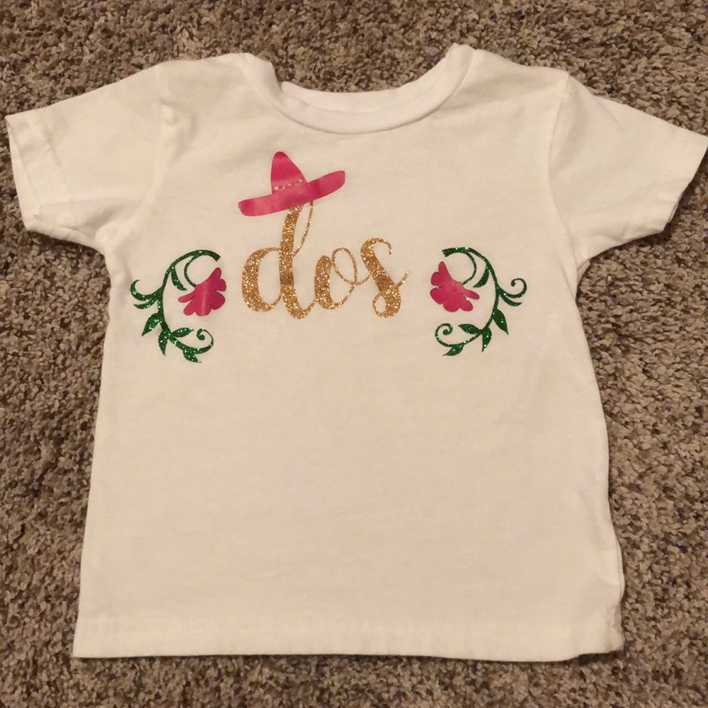 “Dos” 18 month second birthday shirt